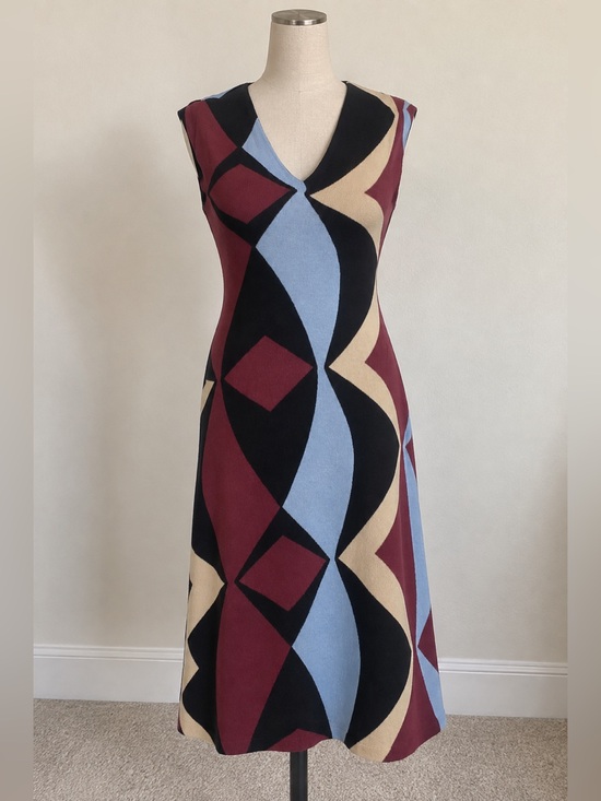 Laundry by Shelli Segal Dresses & Skirts - New $195 Laundry Midi Geometric Dress Black Blue Small